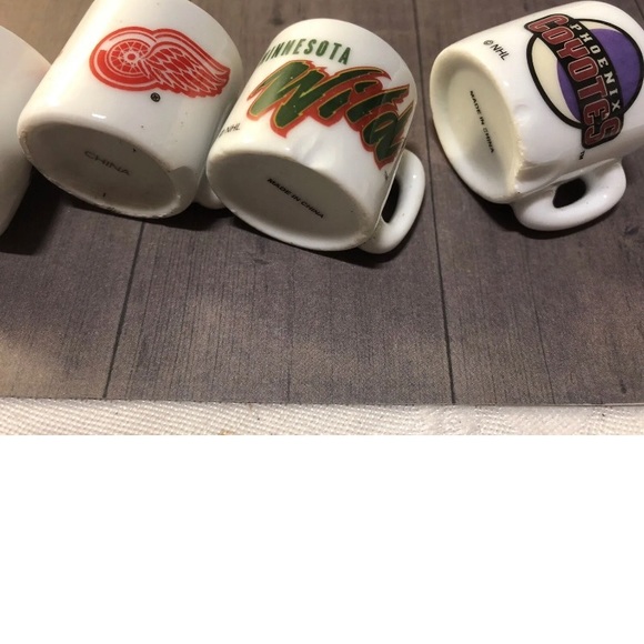 Vintage NHL Mini Hockey Team Lot Mugs Habs Kings Flames NYR Flyers Stars Sharks - Picture 9 of 11